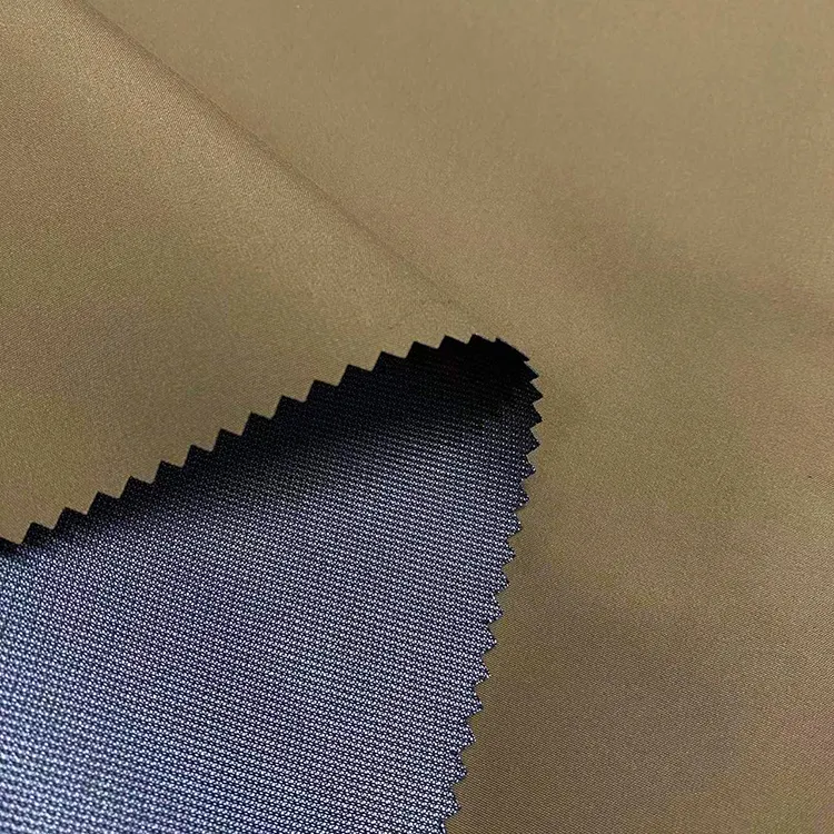 100 poliéster piel de melocotón unido tricot malla 3 capas impermeable al aire libre tela impermeable