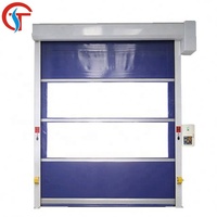 Porte à enroulement automatique en PVC à isolation intérieure et extérieure, protection rapide