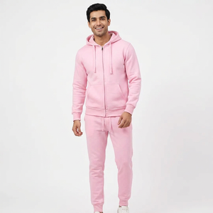Al por mayor: Nuevos conjuntos de chándal unisex de hilo fino, color liso, estilo casual, moda 2 en 1, ropa de calle de invierno, lavado ácido, 100% algodón. - Product Image 1