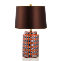Lampadaires en céramique américaine Creative Blue Bedroom Living Room Study Coffee Shop Homestay Bedside Hotel Table Lights Luminaires