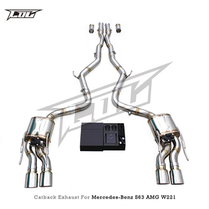 ระบบท่อไอเสียแบบตรงรุ่นสำหรับ Mercedes-Benz S63 AMG W221 6.2L ปี 2008-2012 Boska 1.5 มม. SUS304 Valvetronic Catback Muffler - Product Image 6