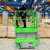 Plateforme élévatrice à ciseaux électrique autopropulsée de 8,0 m sur roues, capacité de charge de la plateforme de travail