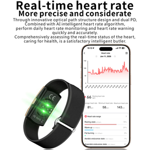 Nouveau bracelet intelligent QX Air 2026 sans écran, moniteur de fitness, fréquence cardiaque, oxygène sanguin, pression artérielle, suivi du sommeil, bracelet connecté sportif - Product Image 2