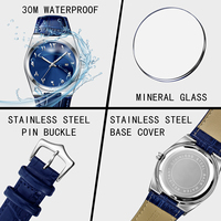 Montre de sport étanche pour homme, simple et abordable, vente en gros, nouvelle mode 2026, montre à quartz avec bracelet en cuir pour homme