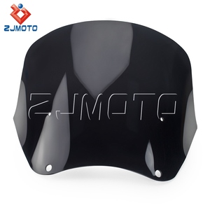 12 pulgadas faro carenado parabrisas para Harley Dyna Super Glide FXDB calle <span class=keywords><strong>Bob</strong></span> FXR FXBB 2005, <span class=keywords><strong>2006</strong></span> de 2017 Protector - Product Image 3