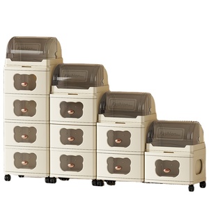 <span class=keywords><strong>Petit</strong></span> chariot de rangement en plastique <span class=keywords><strong>pour</strong></span> la maison, organisateur de collations et de jouets <span class=keywords><strong>pour</strong></span> le salon, armoire mobile multi-niveaux <span class=keywords><strong>pour</strong></span> bébé - Product Image 1