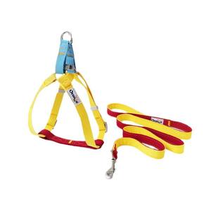 Nieuwe Trend Kleurrijke Y-Vorm Harnas Set Voor Huisdieren Op Maat Teddy <span class=keywords><strong>Pomeranian</strong></span> Hond Halsband Harnas Riem Set - Product Image 6