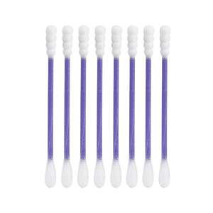 Bulk Supply 200pcs/Box Screw Round Head Cotton Swab with Purple Paper <b>Stick</b> Cotton Bud Round Box For Wound Care - Product Image 5