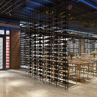Cadre en fer industriel porte-bouteilles de vin présentoir meubles de maison Restaurant Bar cloison étagère de rangement du vin porte-vin rouge