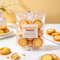 Sacs d'emballage pour biscuits imprimés sur mesure, pochette en plastique transparente thermoscellable pour l'emballage alimentaire de boulangerie