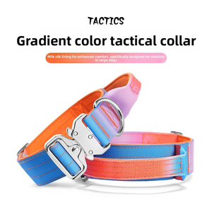 Gradient Tactical Pet Dog <b>Collar</b> Adjustable Nylon Pet <b>Collar</b> with Handle for Medium to Large Dogs - Product Image 4