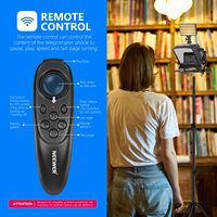 Neewer Mini Téléprompteur pour Smartphone, Accessoire Vidéo + Télécommande pour Enregistrement avec Appareil Photo Hybride