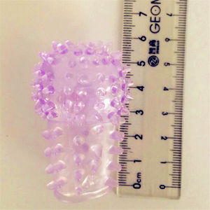 GF HOT Finger Silikon Spike Kondom Wieder verwendbare Qualität Typ <span class=keywords><strong>Permanent</strong></span> Bump Enhancer Fingers timulation Weibliche Masturbation - Product Image 6