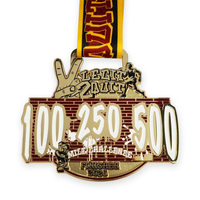 Médaille de récompense en métal 3D en alliage de zinc pour la course à la demi-marathon, personnalisée avec votre propre design, fabriquée en Chine à bas prix
