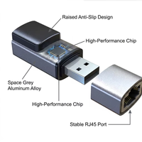 Adaptador Ethernet USB2.0 a RJ45 de Aluminio al por Mayor, 10/100Mbps, Tarjeta de Red Rápida OEM, Plug and Play, Dongle LAN con Cable para Laptop y PC