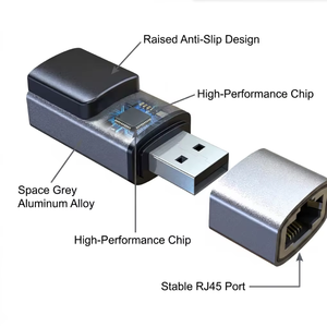 <span class=keywords><strong>Adaptateur</strong></span> <span class=keywords><strong>Ethernet</strong></span> USB 2.0 vers RJ45 en Aluminium en Gros 10/100 Mbps Carte Réseau Rapide OEM Plug and Play Dongle LAN Filaire pour Ordinateur Portable PC - Product Image 2