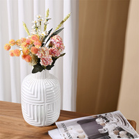 Vases premium en céramique tourmaline blanche Pure, 1 pièce, vases romantiques décoratifs pour le bureau et les hôtels