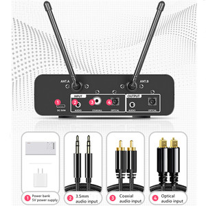 Micrófono Inalámbrico Profesional KE-X6 con 2 Micrófonos de Mano, Sistema de Micrófono Inalámbrico para Discursos en Escenario - Product Image 4