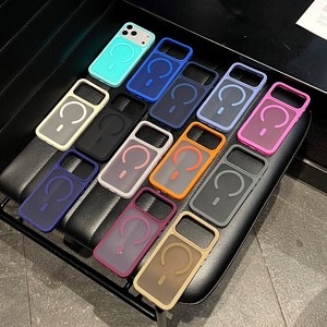 Funda Magnética Mate Semitransparente Color Caramelo 2026, Carcasa Antigolpes de TPU para <span class=keywords><strong>iPhone</strong></span> 17 16 15 Pro Max 14 Plus 12 <span class=keywords><strong>11</strong></span> - Product Image 3