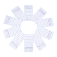 Carnets de commandes pour clients de restaurant, blocs-notes numérotés pour serveurs de 6,75 po x 3,5 po, 50 feuilles par bloc, livrets de commandes détachables pour cafés et bars
