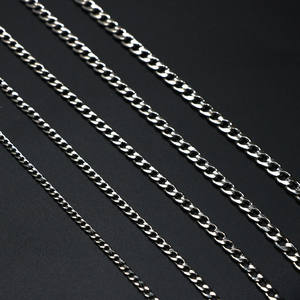 2023 bonita caja de serpiente fina cubana, joyería de cuentas cuadradas verticales, collar de cadena de Singapur torcido de acero inoxidable para hombres y <span class=keywords><strong>mujeres</strong></span> Hip Pop - Product Image 4