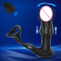 Masseur de prostate, vibrateur anal vibrant et pénétrant, 9 modes de vibration, avec anneau pénien, plug anal, jouets sexuels anaux, masseur, jouets sexuels masculins