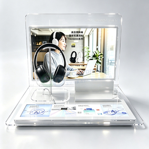 Présentoir interactif personnalisable pour écouteurs, en acrylique poli, écologique, pour comptoir - Product Image 1
