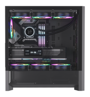 JNP-G03 Airflow Focus RGB EATX ATX Full Tower Gaming Computer Case Gamer Chassis All-Around Mesh Panels Water Cooling Support