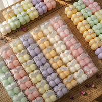Petites bougies artisanales modernes en forme de cube, à combustion longue durée, pour l'aromathérapie et la décoration intérieure, cadeau d'anniversaire et de mariage, en cire de soja parfumée, boîte en PVC