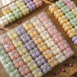 Velas Aromáticas Modernas Hechas a Mano en Forma de Cubo Pequeño, Decoración para el Hogar, Regalo de Cumpleaños y Boda, Cera de Soja Perfumada con Caja de PVC - Product Image 3