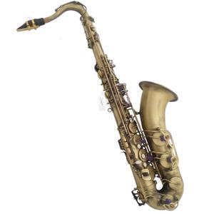 Saxofón Tenor de Venta Directa de Fábrica, Instrumento de Viento para Principiantes, Afinación Bb, Trompeta Occidental de Latón, Tono <span class=keywords><strong>Eb</strong></span>, Material de la Cabeza de Latón - Product Image 1