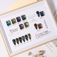 Vernis à ongles gel UV liquide œil de chat français non toxique 8 couleurs, professionnel, avec effet magnétique scintillant et éblouissant 9D