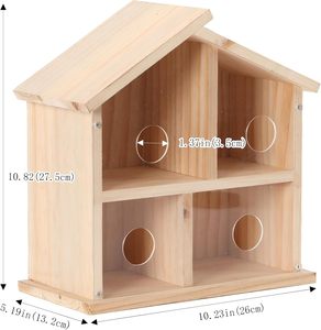Casa para Pájaros con Ventana Transparente, Diseño de Vista Clara, Resistente al Agua, Casa para Pájaros de Madera para Exteriores, Fácil de Instalar, Decoración de Jardín - Product Image 2