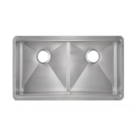Évier de cuisine double noir de style marocain en acier inoxydable 304 rectangulaire à double bac sous plan
