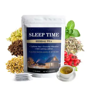 Paquet OEM Tisane biologique Relax Soulagement du stress Thé du sommeil Thé du sommeil à la camomille Racine de valériane