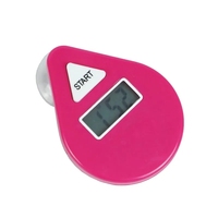 Kustom Logo Drop bentuk LCD tampilan Digital 5 menit elektronik hitung mundur Shower Timer dengan Sucker