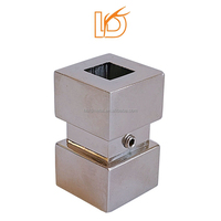 Connecteur en aluminium simple pour balustres carrés de 1/2 pouce, fixation par vis pour la décoration intérieure des escaliers