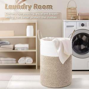 Boîte à pain en rotin pour la cuisine, trieur de linge, ensemble de 3 compartiments, panier en herbe de mer, panier à serviettes, panier à linge en fibre naturelle - Product Image 2