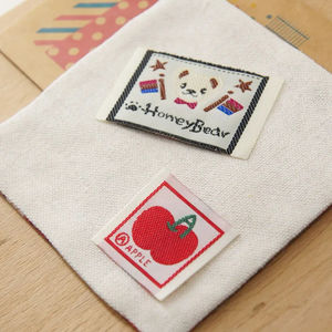 Étiquettes tissées <span class=keywords><strong>Zakka</strong></span> faites à la main populaires japonaises et coréennes, accessoires vestimentaires, accessoires d'autocollants en tissu bricolage à coudre - Product Image 3