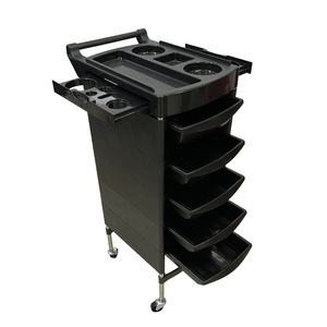 Chariot de <span class=keywords><strong>Salon</strong></span> à 5 Tiroirs Multi-Niveaux en Plastique, Roulant, avec Porte-Gobelets et Plateau Supérieur pour Coiffeur/SPA et Usage Esthétique - Product Image 5