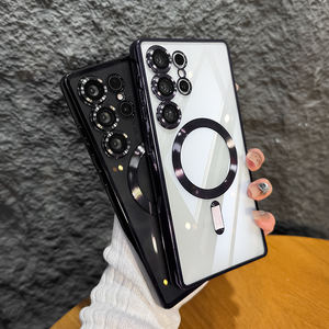 <span class=keywords><strong>Funda</strong></span> de teléfono móvil transparente al por mayor para Samsung <span class=keywords><strong>S21</strong></span> 22 23 24 25 <span class=keywords><strong>Ultra</strong></span> Plus <span class=keywords><strong>funda</strong></span> de teléfono magnética chapada para Samsung Fundas - Product Image 4