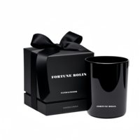 FORTUNE BOLIN Luxueuse boîte à bougie parfumée en cire de soja écologique emballage personnalisé avec ruban boîte-cadeau de bougie parfumée
