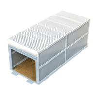 Garage de jardin de luxe démontable en conteneur à montage rapide avec porte à roulettes