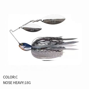 WJH HETUN Nouveau 18g 8 couleurs 120mm Leurre coulant <span class=keywords><strong>Buzz</strong></span> Bait, Swimbait Big Mouth, Chatterbait, Double Willow Spinnerbait pour poissons d'eau salée - Product Image 4