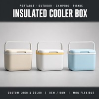 6L Mini Geïsoleerde Koelbox Draagbare Harde Koelbox Met Kunststof Handvat Aangepaste Logo voor Eten Dranken Picknick Kamperen Buitenactiviteiten