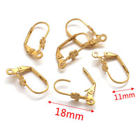 Boucles d'oreilles en acier inoxydable 18K PVD irrégulier avec crochet pour boucles d'oreilles DIY faisant des accessoires de bijoux résultats en gros