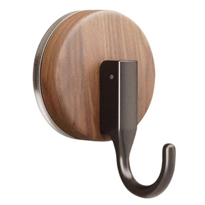 Wood Grain <b>Suction</b> <b>Cup</b> <b>Hooks</b> 4 Pack Removable Adhesive <b>Hooks</b> For Towels Bathroom Kitchen Door Use - Product Image 5