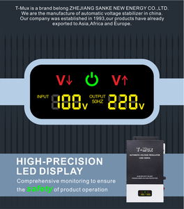 Stabilisateur de tension AC à double sortie <span class=keywords><strong>220V</strong></span> 110V USB-1KVA pour appareils électroménagers - Product Image 5