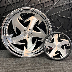 RCSR Llantas Cromadas de Lujo Personalizadas de 2 Piezas para Chevrolet <span class=keywords><strong>Cadillac</strong></span> 5x114.3 5x120 5x130 15 18 20 22 24 26 Pulgadas - Product Image 1