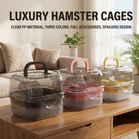 Großes Transparentes PP-Hamster-Transportkäfig Luxuriöses Umweltfreundliches Langlebiges Habitat mit Tragegriff Belüftetes Reise- und Heimtierhaus